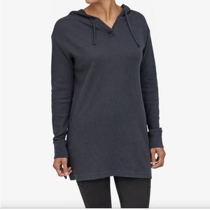 Patagonia Women’s Organic Cotton Waffle Hoodie Tunic- Size XS Smolder Blue